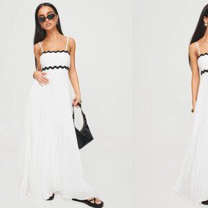 Princess Polly - Croxetti maxi dress white worn once Size 4